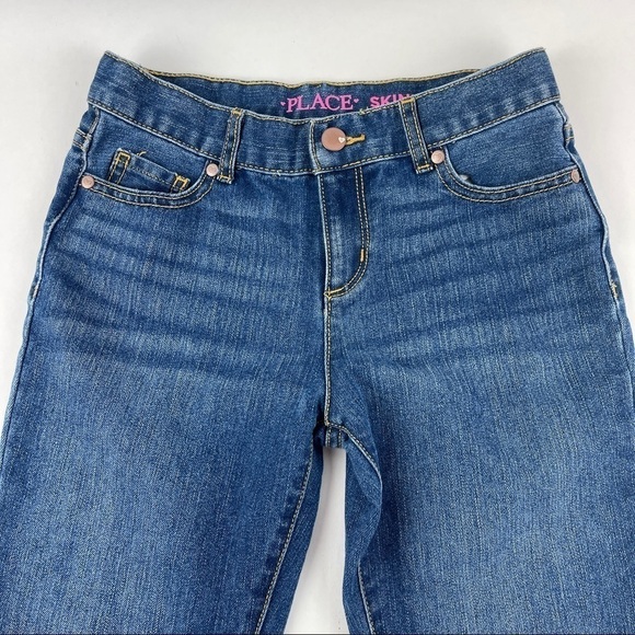 Childrens Place Jeans Girls Size 12 Medium Wash Blue Denim - Picture 4 of 8